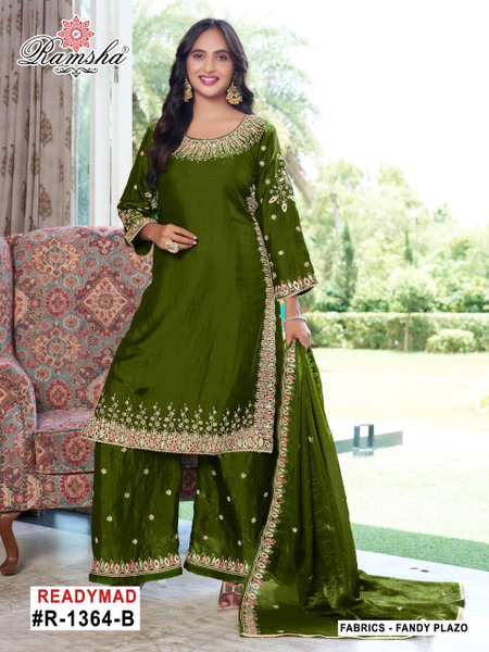 Ramsha R 1364 Nx Fandy Pakistani Readymade Suits Wholesale In India